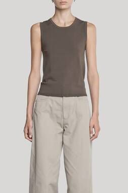 NEW MARIA MCMANUS double keyhole top in taupe